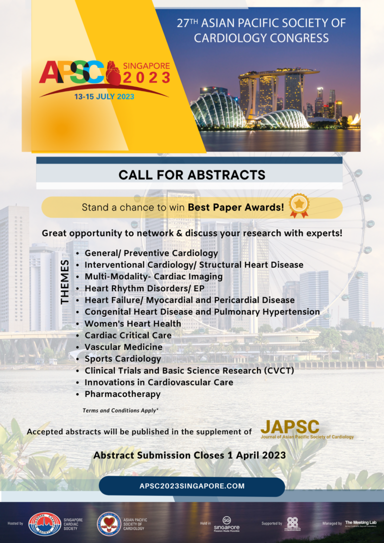 APSC 2023 CALL FOR ABSTRACTS SUBMISSION BY 1ST APRIL « The Asian